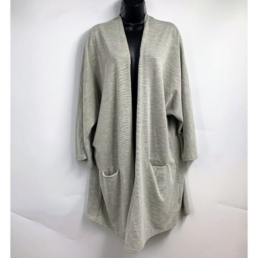 Donni Women's Sandwash Ribbed Cardigan Tight-Knit Duster One‎ SIze NWT